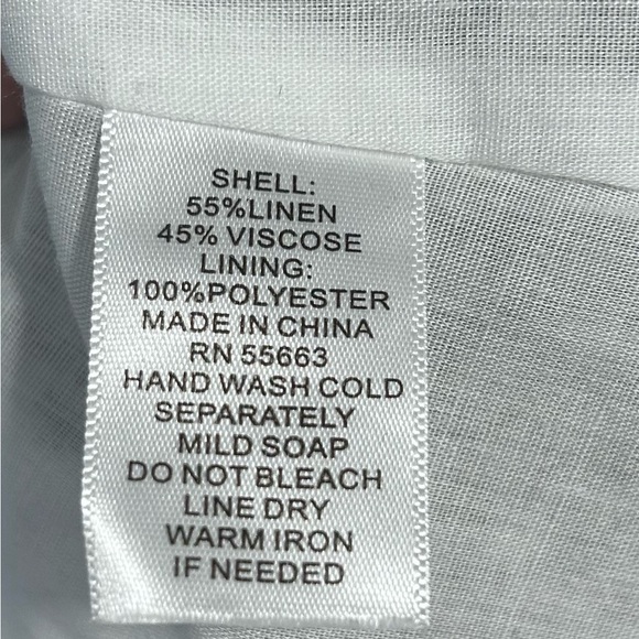 Bailey 44 Cottagecore Black & White Gingham A-Line Linen Midi Dress SZ 4 - Picture 7 of 7